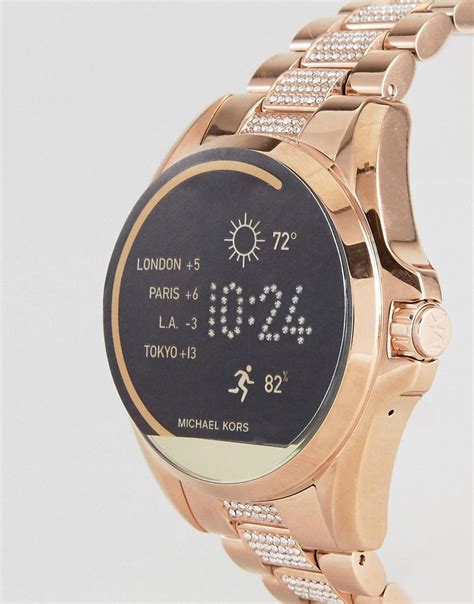 michael kors mkt5018 access bradshaw pave rose gold tone smartwatch|Michael Kors Access Bradshaw review: An Android Wear .